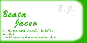 beata jacso business card